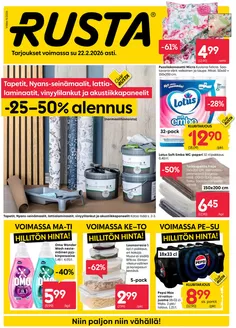 Rusta -luettelo, Kotka | Rusta tarjoukset | 2026-02-16T00:00:00.000Z - 2026-02-22T00:00:00.000Z