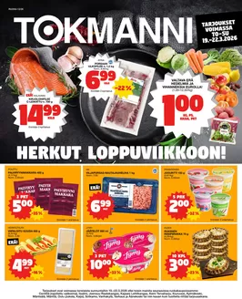 Tokmanni -luettelo, Espoo | Ruokasanomat | 2026-03-19T00:00:00.000Z - 2026-03-22T00:00:00.000Z