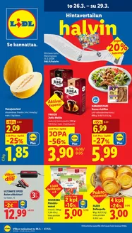 Lidl -luettelo, Kokkola | to 26.3. ti 31.3. | 2026-03-26T00:00:00.000Z - 2026-03-31T00:00:00.000Z