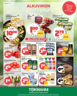 Tokmanni -luettelo, Kirkkonummi | Eurospar ruokasanomat | 2026-04-20T00:00:00.000Z - 2026-04-22T00:00:00.000Z