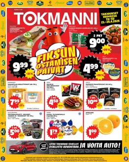 Tokmanni -luettelo | Ruokasanomat | 2026-04-23T00:00:00.000Z - 2026-04-26T00:00:00.000Z