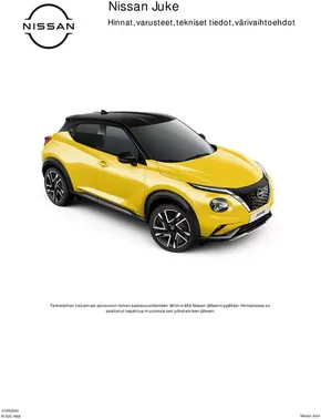 Nissan -luettelo, Espoo | Uusi Nissan Juke | 2024-09-07T00:00:00.000Z - 2025-09-07T00:00:00.000Z