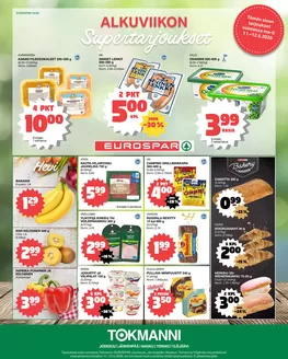 Tokmanni -luettelo | Eurospar ruokasanomat | 2026-05-11T00:00:00.000Z - 2026-05-12T00:00:00.000Z