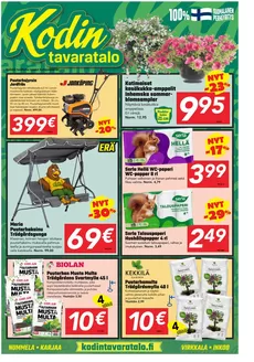 Kodin Tavaratalo -luettelo | Kodin Tavaratalo tarjoukset | 2026-05-13T00:00:00.000Z - 2026-05-27T00:00:00.000Z