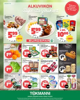 Tokmanni -luettelo | Eurospar ruokasanomat | 2026-05-18T00:00:00.000Z - 2026-05-20T00:00:00.000Z