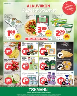 Tokmanni -luettelo | Eurospar ruokasanomat | 2026-05-25T00:00:00.000Z - 2026-05-27T00:00:00.000Z