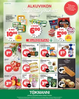 Tokmanni -luettelo | Eurospar ruokasanomat | 2026-06-01T00:00:00.000Z - 2026-06-03T00:00:00.000Z