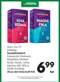 Prisma -luettelo | TOK Prisma Löfbergs 3.6.-7.7. | 2026-06-03T00:00:00.000Z - 2026-07-07T00:00:00.000Z