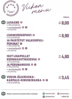 S-Market -luettelo | Tarjouksia tarjoushaukoille | 2026-06-09T00:00:00.000Z - 2026-06-15T00:00:00.000Z