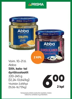 Prisma -luettelo | TOK Prisma Abba 10.-21.6. | 2026-06-10T00:00:00.000Z - 2026-06-21T00:00:00.000Z