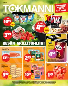 Tokmanni -luettelo, Espoo | Ruokasanomat | 2026-06-11T00:00:00.000Z - 2026-06-14T00:00:00.000Z