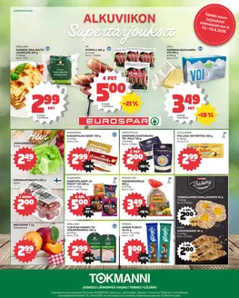 Tokmanni -luettelo, Hanko | Eurospar ruokasanomat | 2026-06-15T00:00:00.000Z - 2026-06-16T00:00:00.000Z