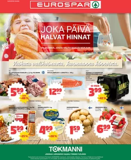Tokmanni -luettelo | Eurospar ruokasanomat | 2026-06-17T00:00:00.000Z - 2026-06-21T00:00:00.000Z