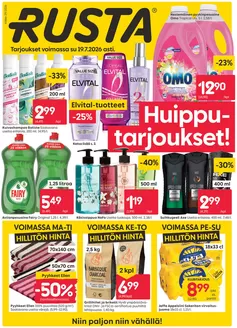 Rusta -luettelo, Kuopio | Mahtavia alennuksia valituista tuotteista | 2026-07-13T00:00:00.000Z - 2026-07-19T00:00:00.000Z