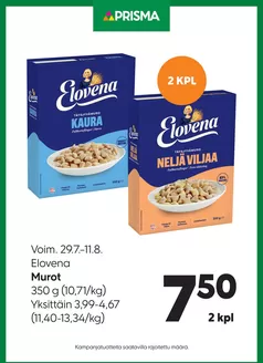 Prisma -luettelo, Forssa | TOK Prisma Elovena Murot 29.7.11.8. | 2026-07-29T00:00:00.000Z - 2026-08-11T00:00:00.000Z