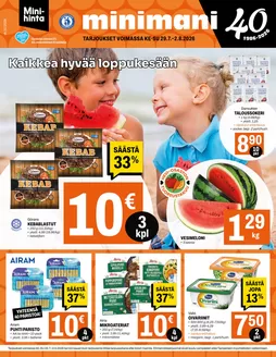 Minimani -luettelo | Alennukset ja kampanjat | 2026-07-29T00:00:00.000Z - 2026-08-02T00:00:00.000Z