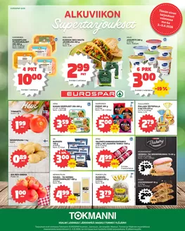 Tokmanni -luettelo | Eurospar ruokasanomat | 2026-08-03T00:00:00.000Z - 2026-08-05T00:00:00.000Z