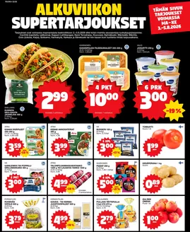 Tokmanni -luettelo | Ruokasanomat | 2026-08-03T00:00:00.000Z - 2026-08-05T00:00:00.000Z