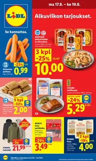 Lidl -luettelo, Kontiolahti | ma 17.8. ke 19.8. | 2026-08-17T00:00:00.000Z - 2026-08-19T00:00:00.000Z