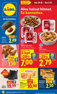 Lidl -luettelo, Raisio | ma 31.8. ke 2.9. | 2026-08-31T00:00:00.000Z - 2026-09-02T00:00:00.000Z
