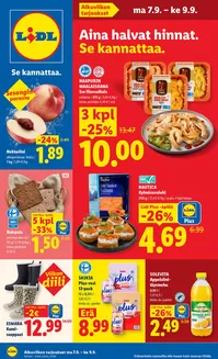 Lidl -luettelo, Lohja | ma 7.9. ke 9.9. | 2026-09-07T00:00:00.000Z - 2026-09-09T00:00:00.000Z