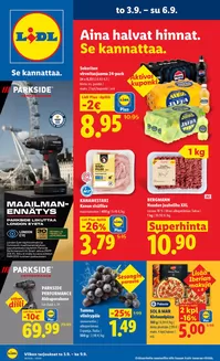 Lidl -luettelo, Lohja | to 3.9. su 6.9. | 2026-09-03T00:00:00.000Z - 2026-09-06T00:00:00.000Z