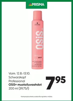 Prisma -luettelo, Pieksämäki | TOK Prisma Osis muotovaahto 12.8.-13.10. | 2026-08-12T00:00:00.000Z - 2026-10-13T00:00:00.000Z