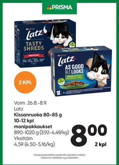 Prisma -luettelo, Pieksämäki | TOK Prisma Latz 26.8.8.9. | 2026-08-26T00:00:00.000Z - 2026-09-08T00:00:00.000Z