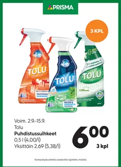 Prisma -luettelo, Kuopio | TOK Prisma Tolu 2.-15.9. | 2026-09-02T00:00:00.000Z - 2026-09-15T00:00:00.000Z