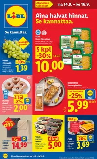 Lidl -luettelo, Pornainen | ma 14.9. ke 16.9. | 2026-09-14T00:00:00.000Z - 2026-09-16T00:00:00.000Z