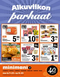 Minimani -luettelo, Sastamala | Alennukset ja kampanjat | 2026-09-07T00:00:00.000Z - 2026-09-09T00:00:00.000Z