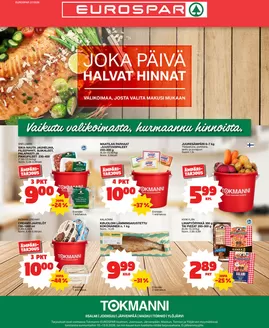 Tokmanni -luettelo | Eurospar ruokasanomat | 2026-09-10T00:00:00.000Z - 2026-09-13T00:00:00.000Z