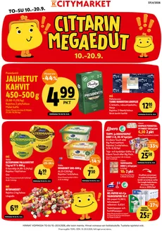 K-Citymarket -luettelo | K-citymarket tarjoukset | 2026-09-10T00:00:00.000Z - 2026-09-20T00:00:00.000Z