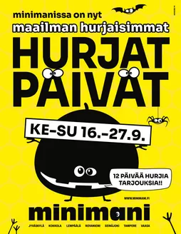 Minimani -luettelo, Pori | Tarjouksia tarjoushaukoille | 2026-09-16T00:00:00.000Z - 2026-09-27T00:00:00.000Z