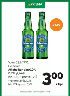Prisma -luettelo, Joensuu | TOK Prisma Heineken 23.9.-13.10. | 2026-09-23T00:00:00.000Z - 2026-10-13T00:00:00.000Z