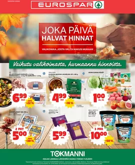 Tokmanni -luettelo, Riihimäki | Eurospar ruokasanomat | 2026-09-24T00:00:00.000Z - 2026-09-27T00:00:00.000Z