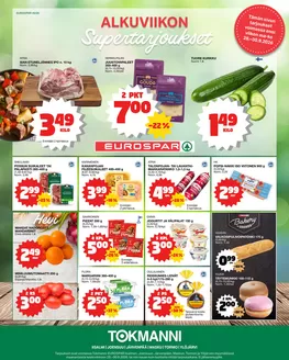 Tokmanni -luettelo | Eurospar ruokasanomat | 2026-09-28T00:00:00.000Z - 2026-09-30T00:00:00.000Z