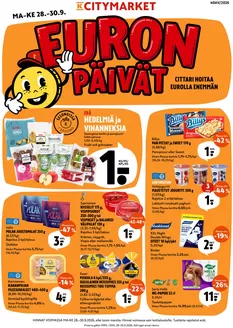 K-Citymarket -luettelo | K-citymarket tarjoukset | 2026-09-28T00:00:00.000Z - 2026-09-30T00:00:00.000Z