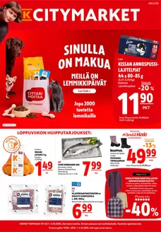 K-Citymarket -luettelo | K-citymarket tarjoukset | 2026-10-01T00:00:00.000Z - 2026-10-04T00:00:00.000Z
