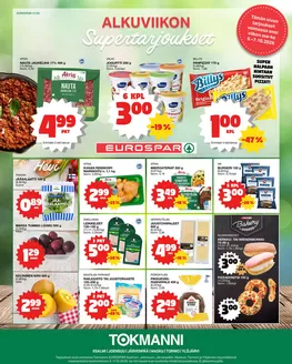 Tokmanni -luettelo | Eurospar ruokasanomat | 2026-10-05T00:00:00.000Z - 2026-10-07T00:00:00.000Z