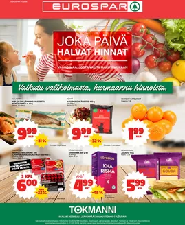 Tokmanni -luettelo | Eurospar ruokasanomat | 2026-10-08T00:00:00.000Z - 2026-10-11T00:00:00.000Z