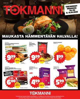 Tokmanni -luettelo | Ruokasanomat | 2026-10-08T00:00:00.000Z - 2026-10-11T00:00:00.000Z