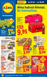 Lidl -luettelo, Rovaniemi | to 15.10. su 18.10. | 2026-10-15T00:00:00.000Z - 2026-10-18T00:00:00.000Z