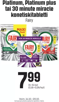Prisma -luettelo | TOK Prisma Fairy konetiskitabletti 14.-20.10. | 2026-10-14T00:00:00.000Z - 2026-10-20T00:00:00.000Z