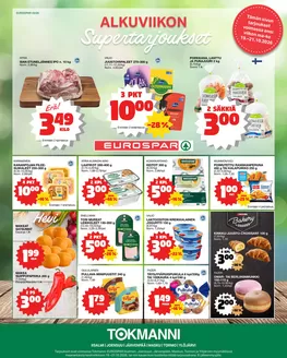 Tokmanni -luettelo | Eurospar ruokasanomat | 2026-10-19T00:00:00.000Z - 2026-10-21T00:00:00.000Z