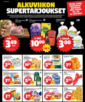 Tokmanni -luettelo | Ruokasanomat | 2026-10-19T00:00:00.000Z - 2026-10-21T00:00:00.000Z