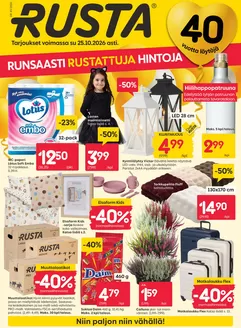 Rusta -luettelo | Alennukset ja kampanjat | 2026-10-19T00:00:00.000Z - 2026-10-25T00:00:00.000Z