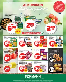 Tokmanni -luettelo | Eurospar ruokasanomat | 2026-10-26T00:00:00.000Z - 2026-10-28T00:00:00.000Z