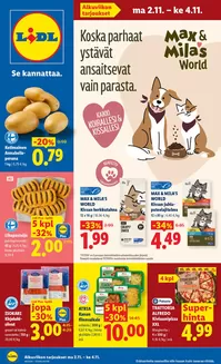 Lidl -luettelo | ma 2.11. ke 4.11. | 2026-11-02T00:00:00.000Z - 2026-11-04T00:00:00.000Z