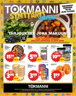 Tokmanni -luettelo, Kauhajoki | Ruokasanomat | 2026-10-29T00:00:00.000Z - 2026-11-01T00:00:00.000Z